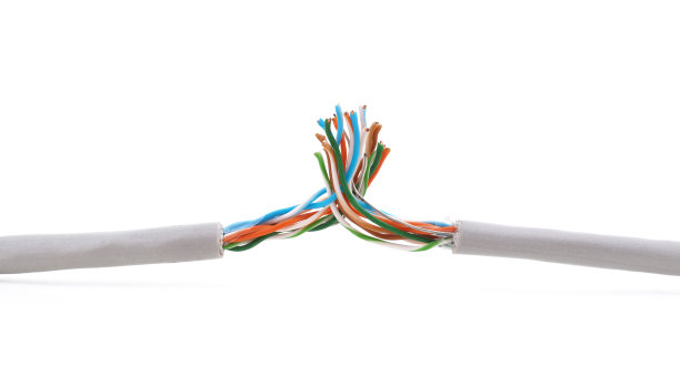 两个网络电缆。图片下载