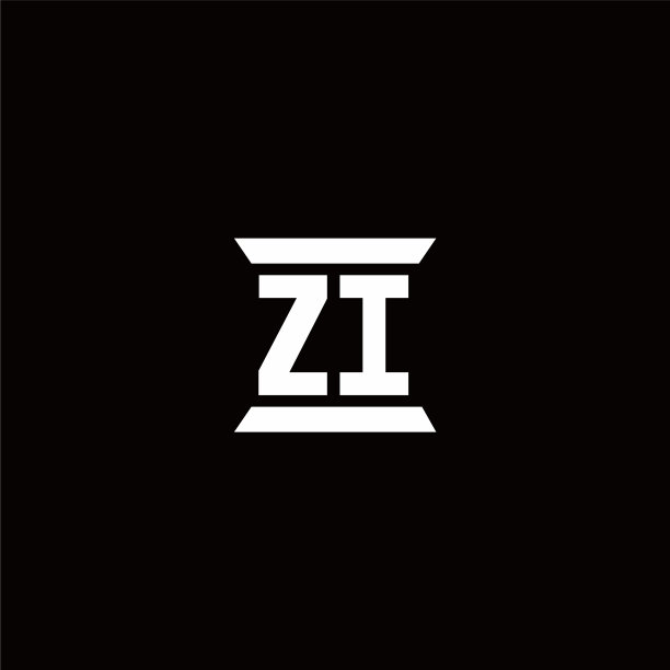 Zi标志字母与柱形设计图片下载