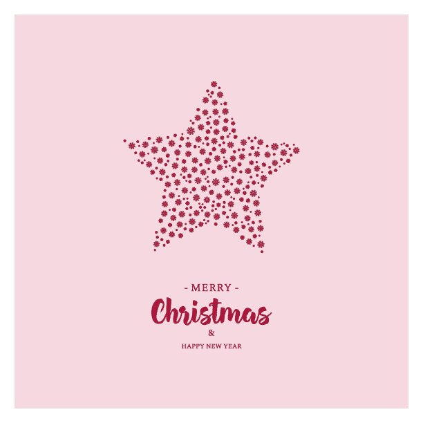 圣诞和新年贺卡与星星和字母图片下载