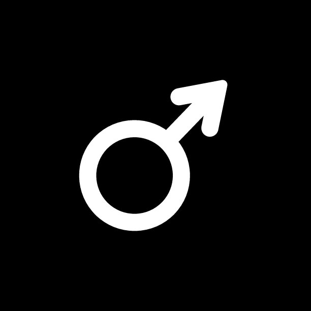 男性性别符号平面矢量图标图片下载