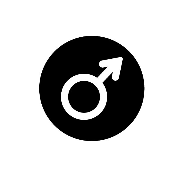 男性性别标志扁平矢量图标图片下载
