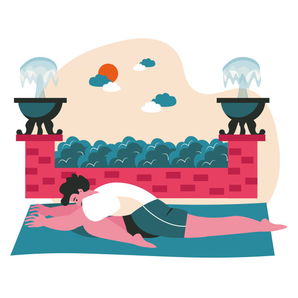 人们做瑜伽的场景概念图片下载