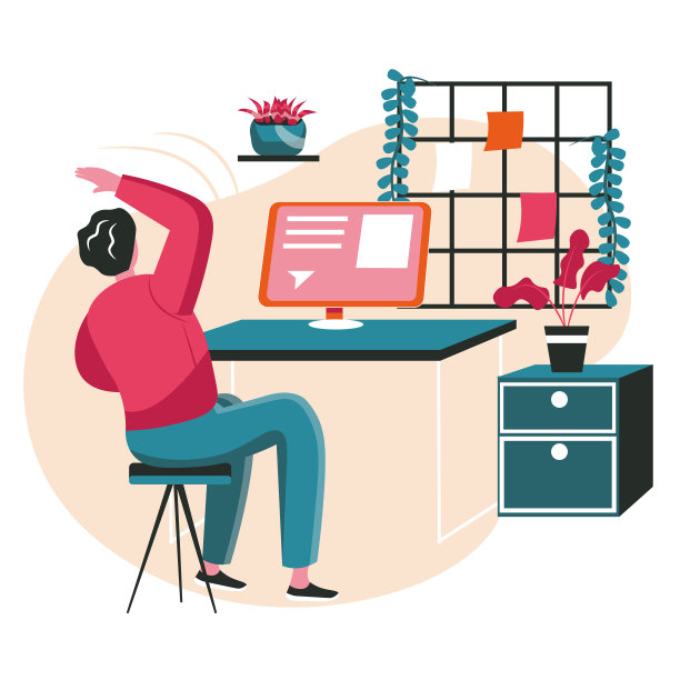 人们在工作场所锻炼观念图片下载