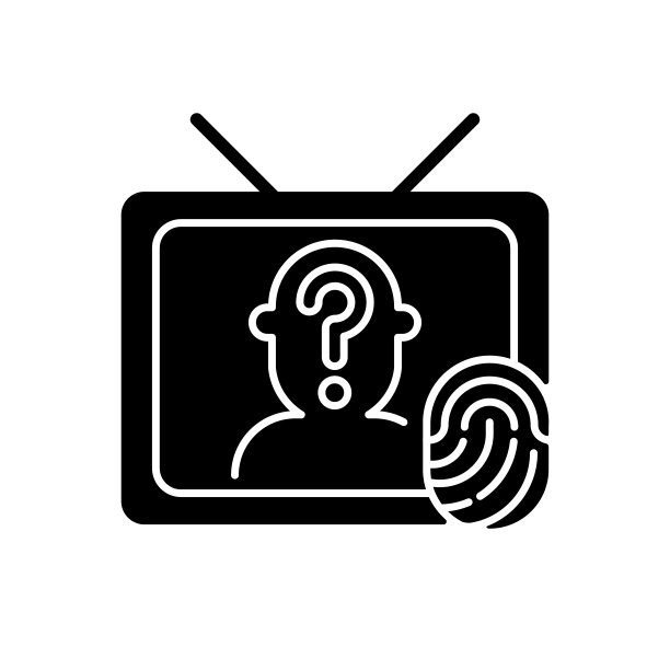 在线调查节目黑色字形图标图片下载