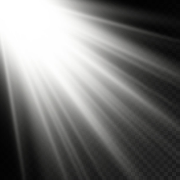 阳光闪光，阳光射线，白光光束。图片下载