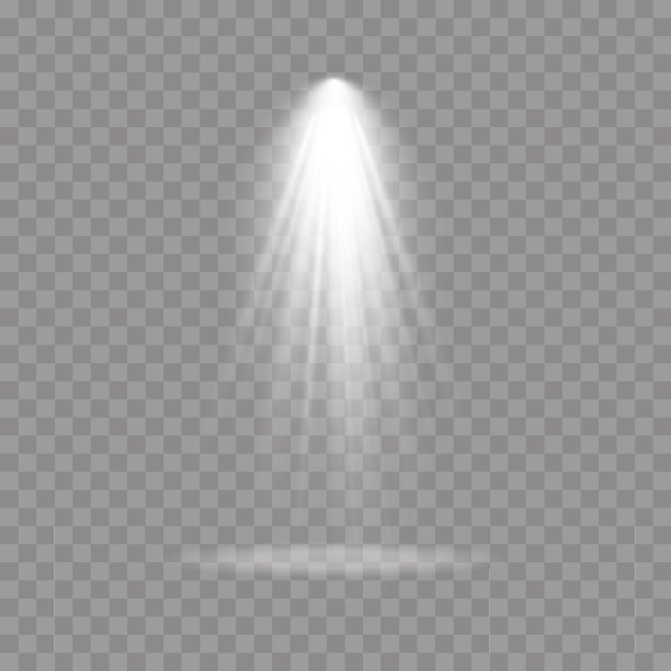 聚光灯放映机，白光效果。图片下载