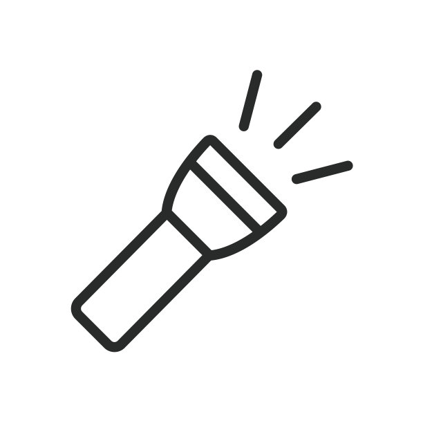 手电筒图标矢量设计插图图片下载