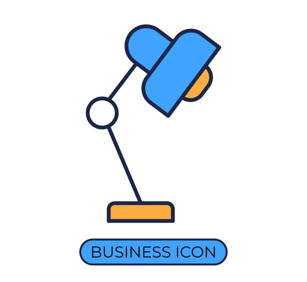 餐桌商务灯图标。矢量平面插图的概念。图片下载