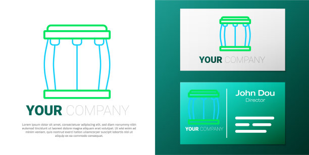 线鼓图标孤立在白色背景音乐图片下载