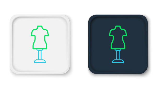 线人体模型图标隔离在白色背景图片下载