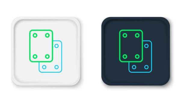 线膝盖垫图标隔离在白色背景图片下载