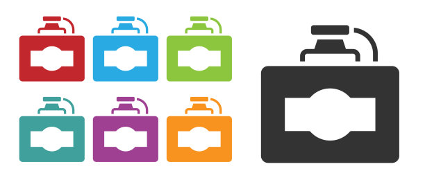 黑色纸盒酒图标隔离在白色上图片下载