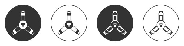 黑色滑板工具图标孤立在白色图片下载