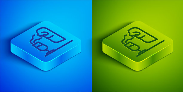 等距线侍酒师图标孤立在蓝色和图片下载