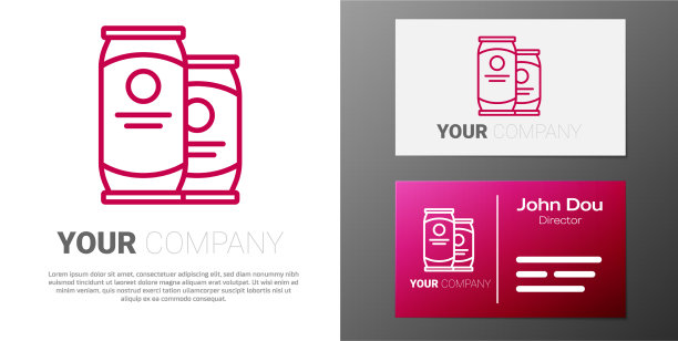 标识线啤酒可以图标隔离在白色上图片下载