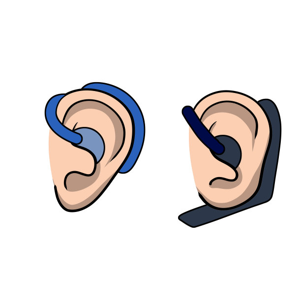 蓝牙在耳朵。移动设备为免提图片下载