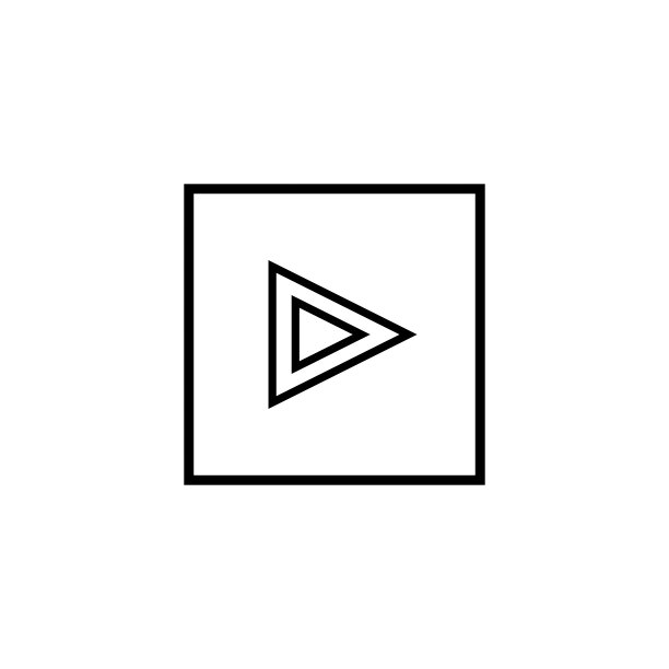 播放按钮图标是黑色的透明背景。矢量圆形符号音频和视频播放器图片下载