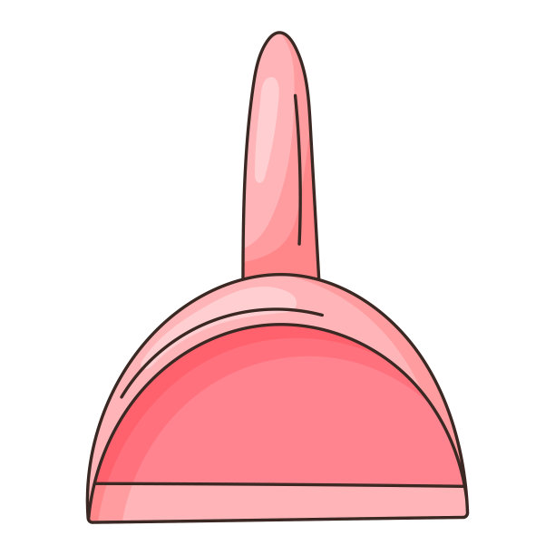 孤立向量插图的塑料勺或簸箕清洁和收集污垢和碎片。地面清扫设备。图片下载