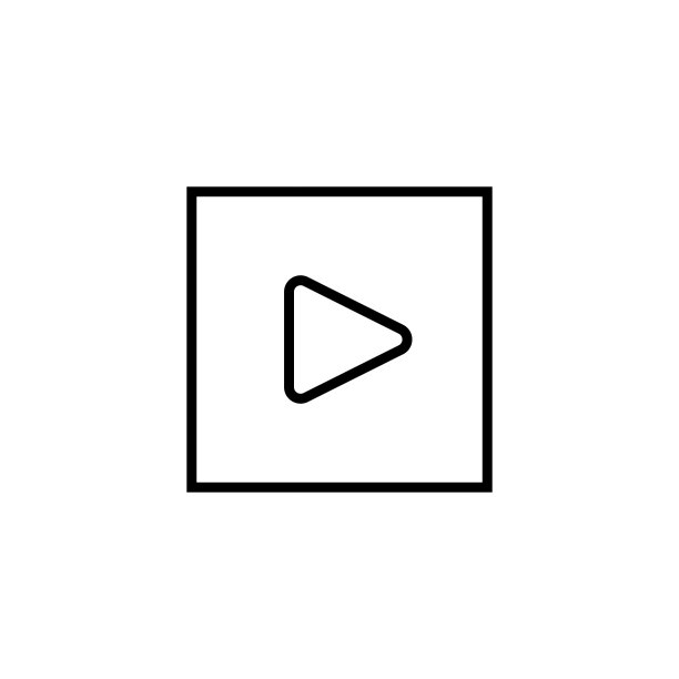 播放按钮图标是黑色的透明背景。矢量圆形符号音频和视频播放器图片下载