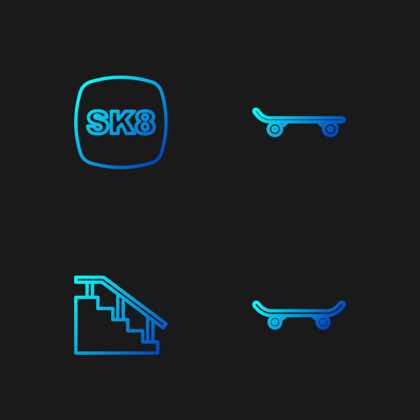 设线滑板楼梯与栏杆图片下载