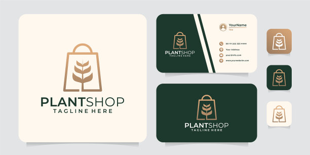 金植物店标识设计理念图片下载