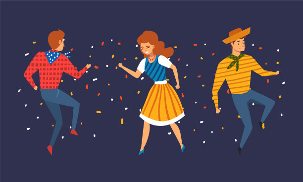 人们性格跳舞享受派对和图片下载