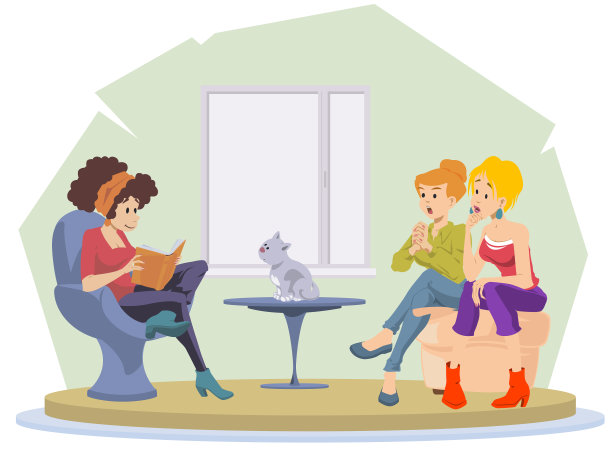 女孩读书给她的朋友上网和图片下载