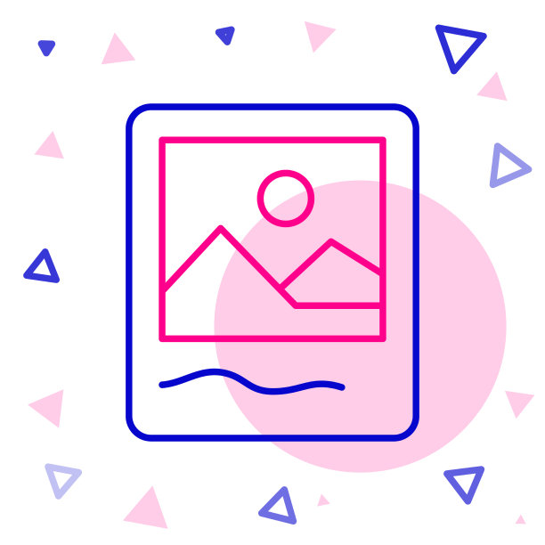 线相框图标孤立在白色背景图片下载