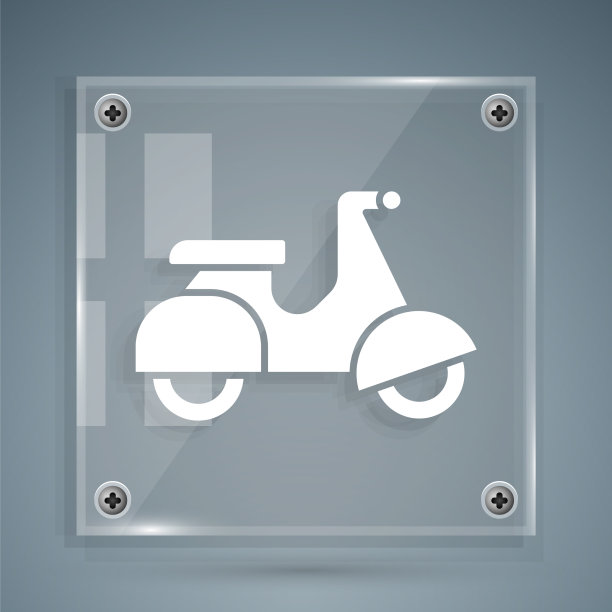 白色机车送货图标孤立在灰色图片下载