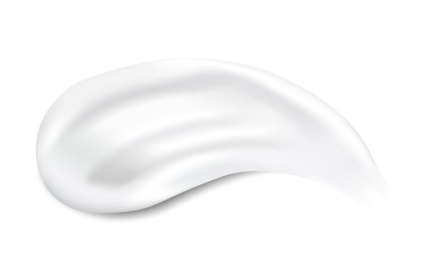 白色化妆品奶油卒中孤立在白色背景。现实的奶油涂片。柔滑的遮瑕泡沫涂抹图片下载