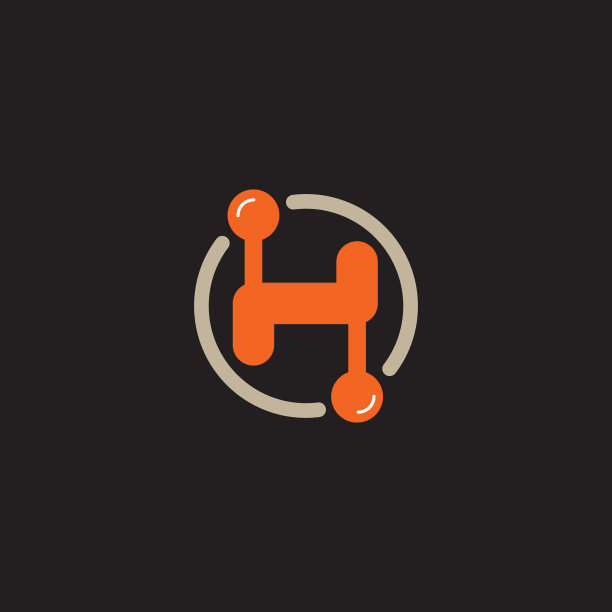 字母H - 首字母或logo，矢量设计元素或图标，字母组合或科技标志，原创字体图片下载