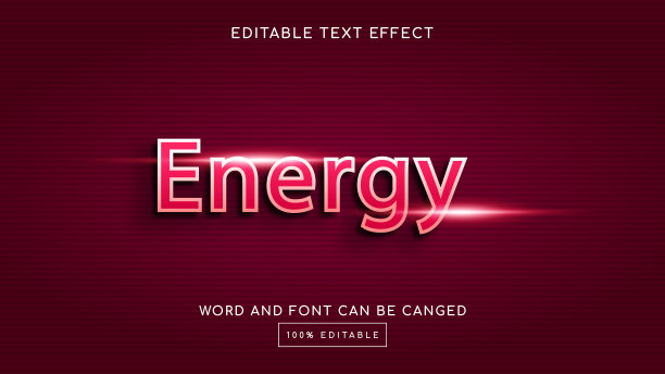 能量3d可编辑文本效果模板图片下载