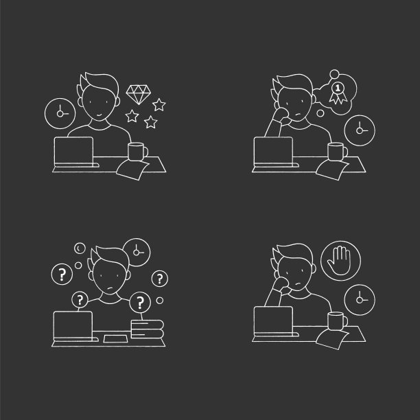 拖延症粉笔图标图片下载