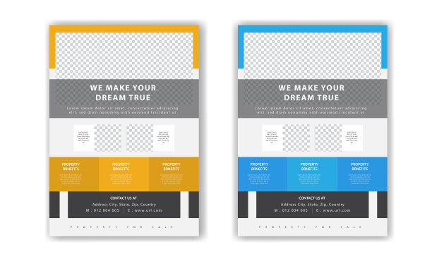 房地产传单设计模板a4大小。图片下载