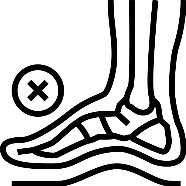 骨姿势畸形足线图标图片下载