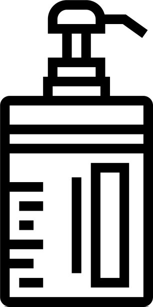 护发素角蛋白瓶与泵线图标图片下载