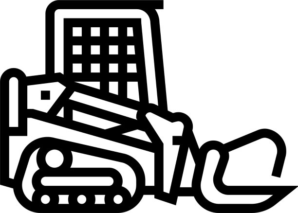 拖拉机用于运输木材木材线图标图片下载