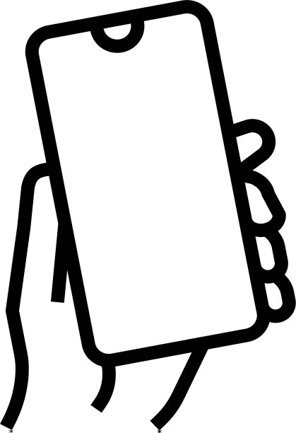 智能手机小工具在手线图标图片下载