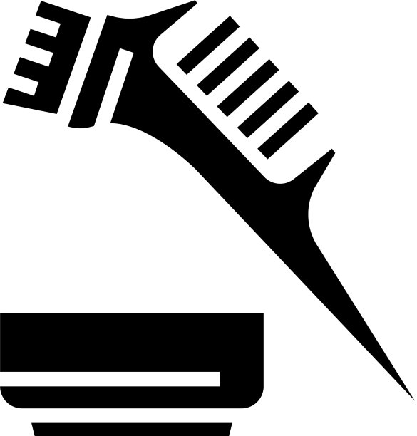 梳和板角蛋白应用字形图标图片下载