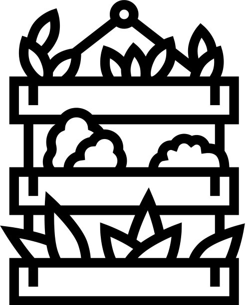 盆栽国内植物线图标图片下载