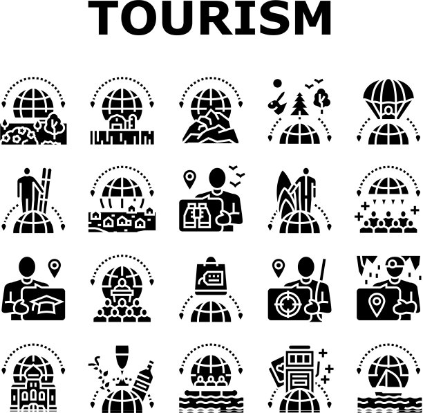 旅游收集旅游类型图标设置图片下载