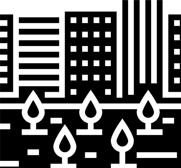 城市花园字形图标图片下载