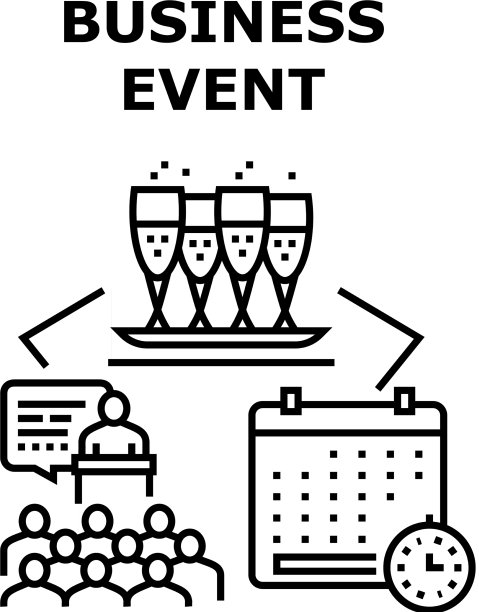 商务活动概念黑色图片下载