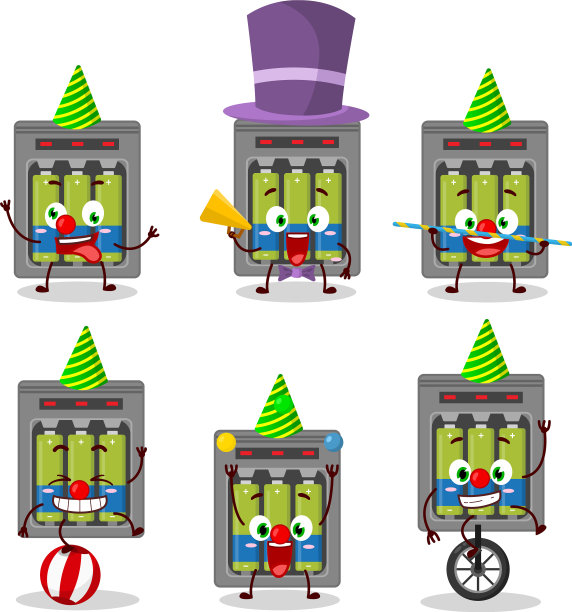 电池充电与各种马戏团表演图片下载