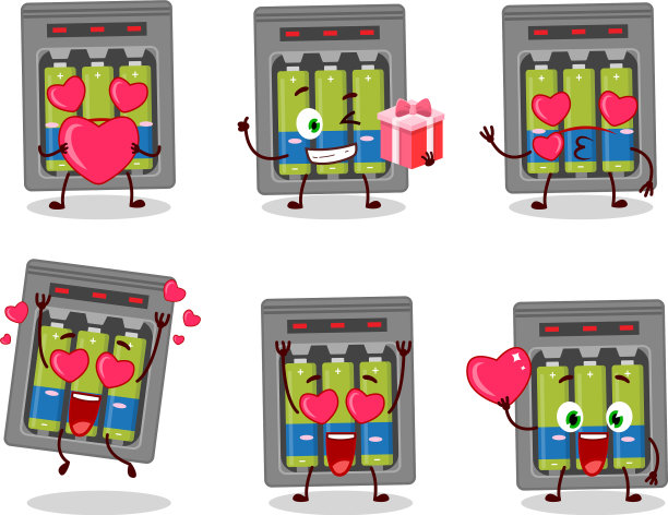 电池充电配爱的可爱表情图片下载