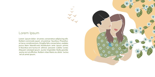 可爱抽象花情侣情人和图片下载