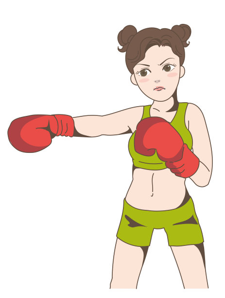 年轻女子打拳击图片下载