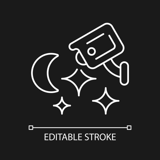 家庭安全系统与夜视白色图片下载