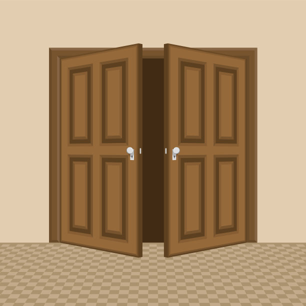 布朗扇敞开的门图片下载