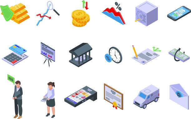 银行储备图标设置等距检查图片下载